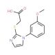 {[1-(3-methoxyphenyl)-1H-imidazol-2-yl]thio}acetic acid - chemical structure image