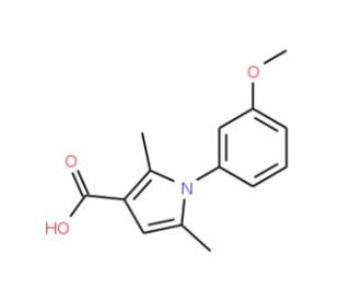 1-(3-methoxyphenyl)-2,5-dimethyl-1H-pyrrole-3-carboxylic acid - chemical structure image