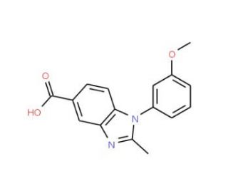 1-(3-Methoxyphenyl)-2-methyl-1H-benzimidazole-5-carboxylic acid - chemical structure image