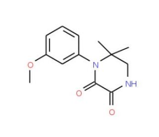 1-(3-Methoxyphenyl)-6,6-dimethylpiperazine-2,3-dione - chemical structure image