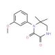 1-(3-Methoxyphenyl)-6,6-dimethylpiperazine-2,3-dione - chemical structure image