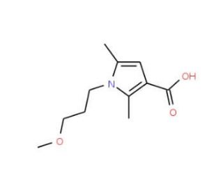 1-(3-Methoxypropyl)-2,5-dimethyl-1H-pyrrole-3-carboxylic acid - chemical structure image