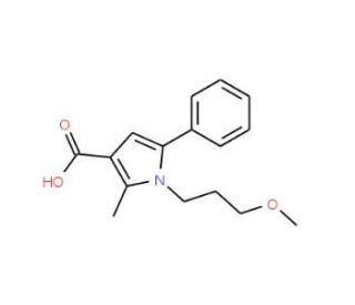 1-(3-Methoxypropyl)-2-methyl-5-phenyl-1H-pyrrole-3-carboxylic acid - chemical structure image