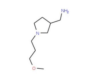 [1-(3-Methoxypropyl)-3-pyrrolidinyl]methanamine (CAS 914202-87-2) - chemical structure image