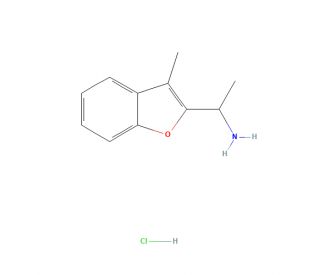 1-(3-methyl-1-benzofuran-2-yl)ethan-1-amine hydrochloride - chemical structure image