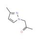 1-(3-Methyl-1H-pyrazol-1-yl)acetone (CAS 925200-30-2) - chemical structure image