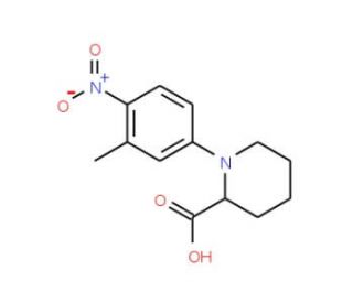 1-(3-Methyl-4-nitrophenyl)piperidine-2-carboxylic acid - chemical structure image