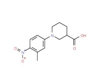 1-(3-Methyl-4-nitrophenyl)piperidine-3-carboxylic acid - chemical structure image