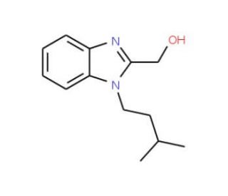 [1-(3-methylbutyl)-1H-1,3-benzodiazol-2-yl]methanol - chemical structure image