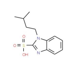 1-(3-methylbutyl)-1H-benzimidazole-2-sulfonic acid - chemical structure image