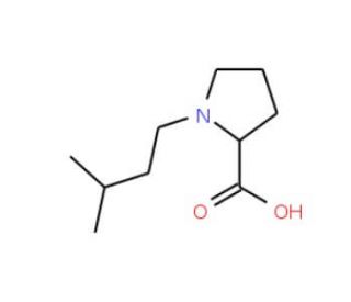 1-(3-methylbutyl)pyrrolidine-2-carboxylic acid - chemical structure image
