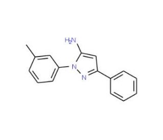 1-(3-methylphenyl)-3-phenyl-1H-pyrazol-5-amine - chemical structure image