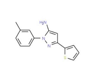 1-(3-methylphenyl)-3-thien-2-yl-1H-pyrazol-5-amine - chemical structure image