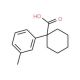 1-(3-methylphenyl)cyclohexane-1-carboxylic acid - chemical structure image