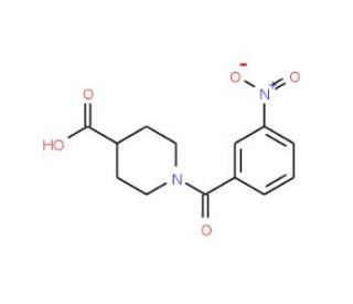1-(3-Nitrobenzoyl)-4-piperidinecarboxylic acid - chemical structure image