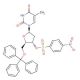 1-(3-O-Nosyl-5-O-trityl-2-deoxy-β-D-lyxofuranosyl)thymine - chemical structure image