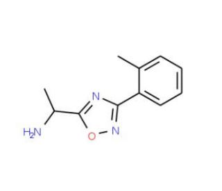1-(3-o-Tolyl-[1,2,4]oxadiazol-5-yl)-ethylamine (CAS 883547-38-4) - chemical structure image