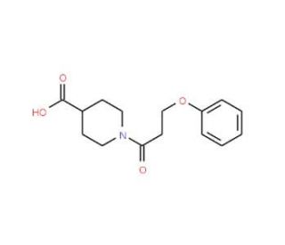 1-(3-phenoxypropanoyl)piperidine-4-carboxylic acid - chemical structure image