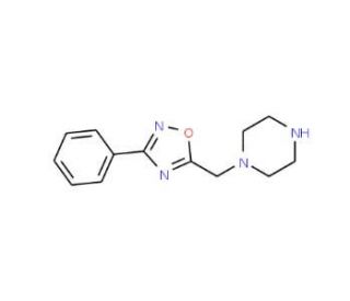 1-(3-Phenyl-[1,2,4]oxadiazol-5-ylmethyl)-piperazine - chemical structure image