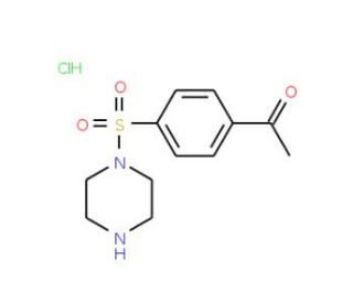 1-[3-(piperazin-1-ylsulfonyl)phenyl]ethanone hydrochloride - chemical structure image