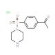 1-[3-(piperazin-1-ylsulfonyl)phenyl]ethanone hydrochloride - chemical structure image