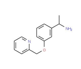 1-[3-(pyridin-2-ylmethoxy)phenyl]ethan-1-amine - chemical structure image