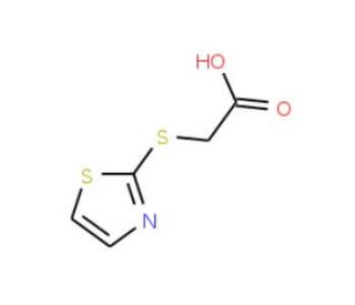 (1,3-thiazol-2-ylthio)acetic acid (CAS 5685-16-5) - chemical structure image