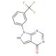 1-[3-(trifluoromethyl)phenyl]-1,5-dihydro-4H-pyrazolo[3,4-d]pyrimidin-4-one - chemical structure image