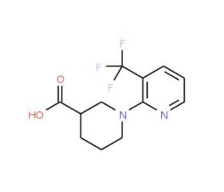 1-[3-(trifluoromethyl)pyridin-2-yl]piperidine-3-carboxylic acid - chemical structure image