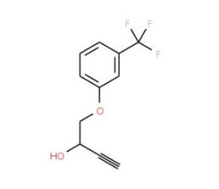 1-(3-Trifluoromethylphenoxy)-3-butyn-2-ol (CAS 88462-65-1) - chemical structure image