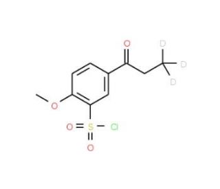 1-(3&prime;-Chlorosulfonyl-4&prime;-methoxyphenyl)-1-propanone-methyl-d3 - chemical structure image