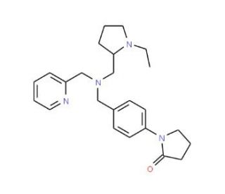 1-(4-{[(1-Ethyl-pyrrolidin-2-ylmethyl)-pyridin-2-ylmethyl-amino]-methyl}-phenyl)-pyrrolidin-2-one - chemical structure image