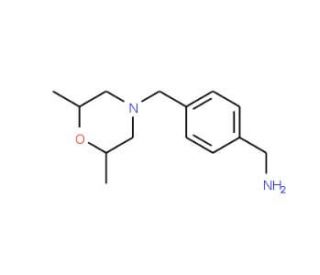 1-{4-[(2,6-dimethylmorpholin-4-yl)methyl]phenyl}methanamine - chemical structure image