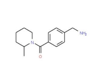 1-{4-[(2-methylpiperidin-1-yl)carbonyl]phenyl}methanamine - chemical structure image