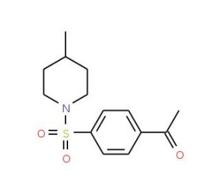 1-{4-[(4-methylpiperidin-1-yl)sulfonyl]phenyl}ethanone - chemical structure image