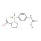 1-({4-[(methoxycarbonyl)amino]phenyl}sulfonyl)pyrrolidine-2-carboxylic acid - chemical structure image