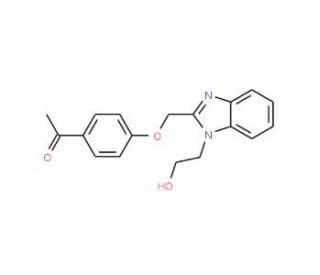 1-(4-{[1-(2-Hydroxyethyl)-1H-benzimidazol-2-yl]-methoxy}phenyl)ethanone - chemical structure image
