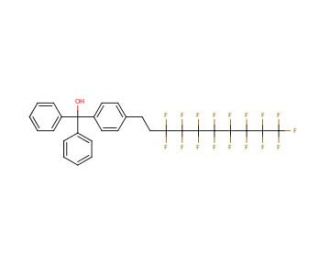 1-[4-(1H,1H,2H,2H-Perfluorodecyl)phenyl)-1,1-diphenylmethanol (CAS 649561-66-0) - chemical structure image
