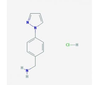 1-[4-(1H-pyrazol-1-yl)phenyl]methanamine hydrochloride - chemical structure image