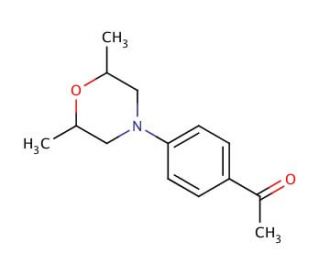 1-[4-(2,6-dimethylmorpholin-4-yl)phenyl]ethanone - chemical structure image