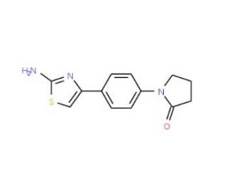 1-[4-(2-amino-1,3-thiazol-4-yl)phenyl]pyrrolidin-2-one - chemical structure image