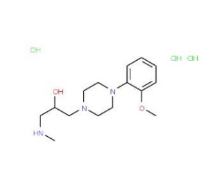 1-[4-(2-Methoxy-phenyl)-piperazin-1-yl]-3-methyl-amino-propan-2-ol trihydrochloride - chemical structure image
