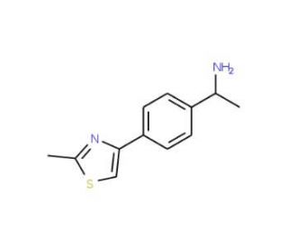 1-[4-(2-methyl-1,3-thiazol-4-yl)phenyl]ethanamine - chemical structure image
