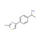1-[4-(2-methyl-1,3-thiazol-4-yl)phenyl]ethanamine - chemical structure image