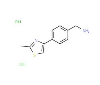 1-[4-(2-methyl-1,3-thiazol-4-yl)phenyl]methanamine dihydrochloride - chemical structure image