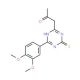 1-[4-(3,4-Dimethoxy-phenyl)-6-mercapto-[1,3,5]triazin-2-yl]-propan-2-one - chemical structure image