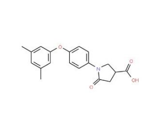 1-[4-(3,5-dimethylphenoxy)phenyl]-5-oxopyrrolidine-3-carboxylic acid - chemical structure image