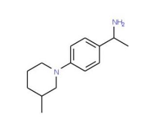 1-[4-(3-Methyl-piperidin-1-yl)-phenyl]-ethylamine - chemical structure image