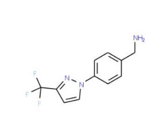 1-{4-[3-(trifluoromethyl)-1H-pyrazol-1-yl]phenyl}methanamine - chemical structure image