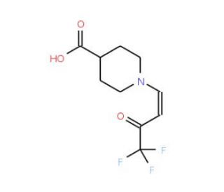 1-(4,4,4-Trifluoro-3-oxo-but-1-enyl)-piperidine-4-carboxylic acid - chemical structure image